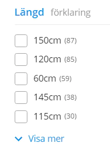 Filter längd lysrör